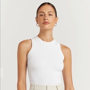 DISSH Josie White Knit Top